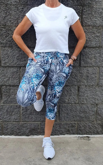 Holli Cap Sleeve Tee. Available in White, Navy, Black, Seafoam and Pink