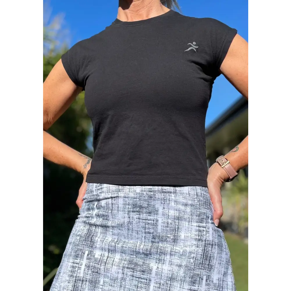 Holli Cap Sleeve Tee. Available in White, Navy, Black, Seafoam and Pink