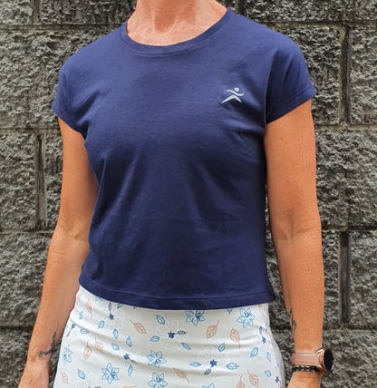 Holli Cap Sleeve Tee. Available in White, Navy, Black, Seafoam and Pink