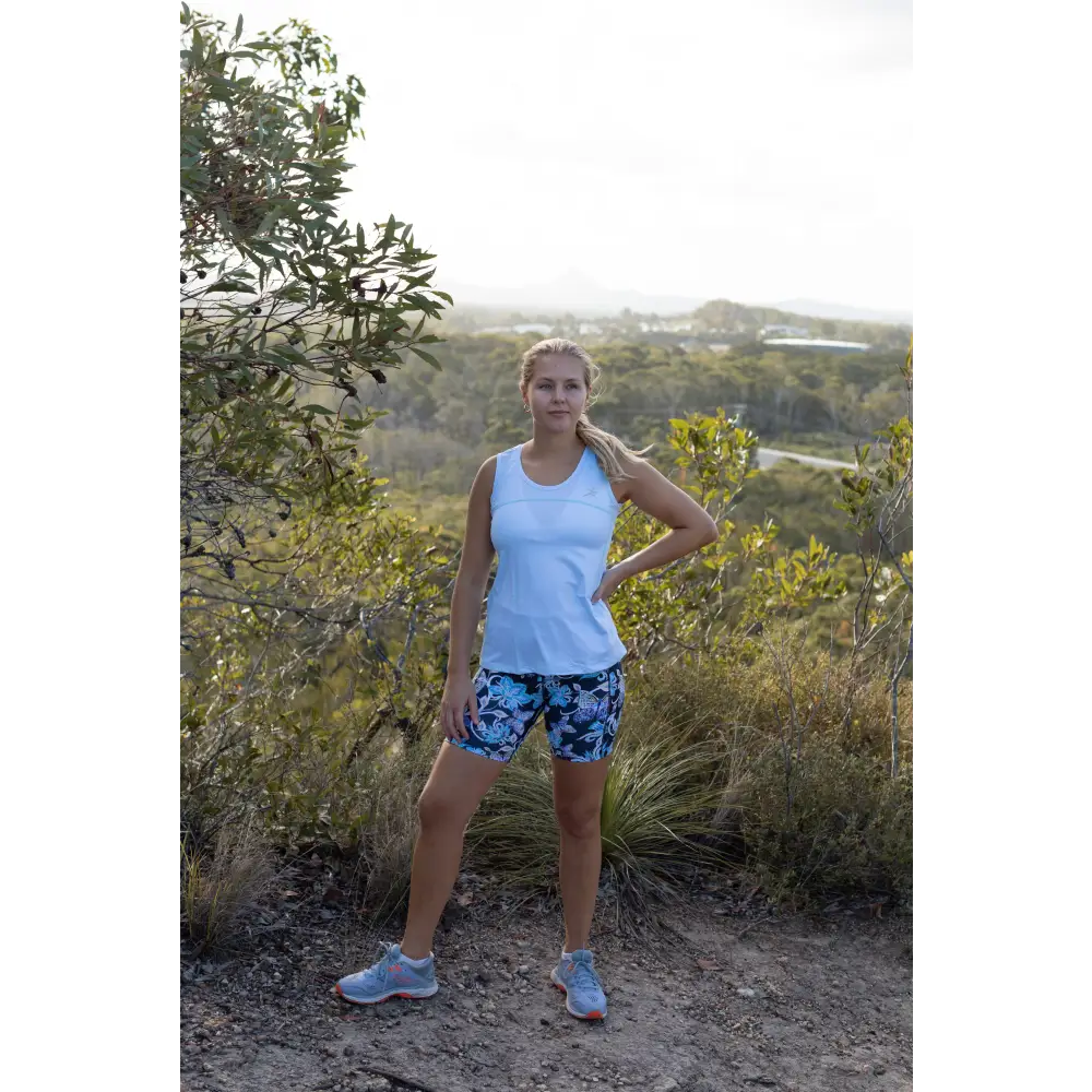 Ice Blue Full Back Singlet XS-XXXL - gmaxx