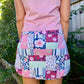 Gmaxx Patchwork Skort . Our most pop[ular print. Sewn in shorts with pockets, mid thigh
