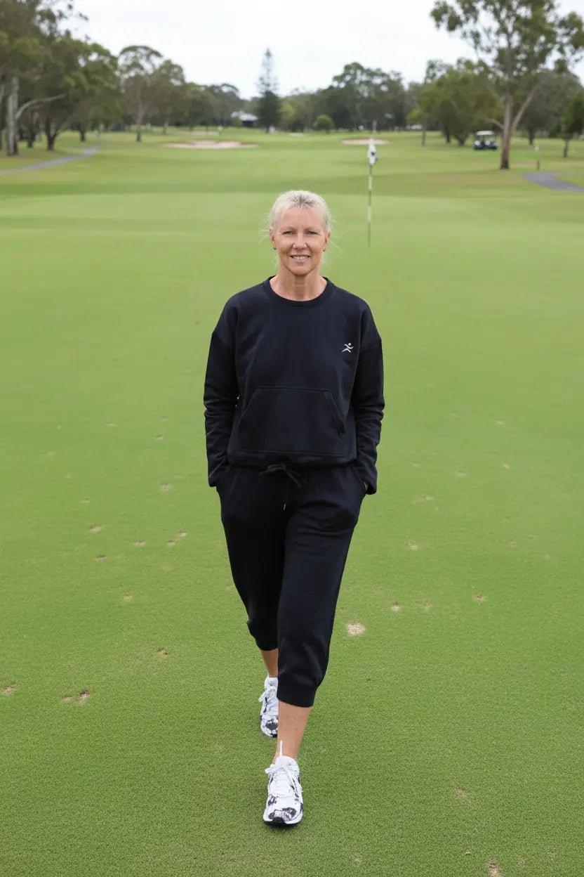 3/4 Track pant, golf pants, on golf course