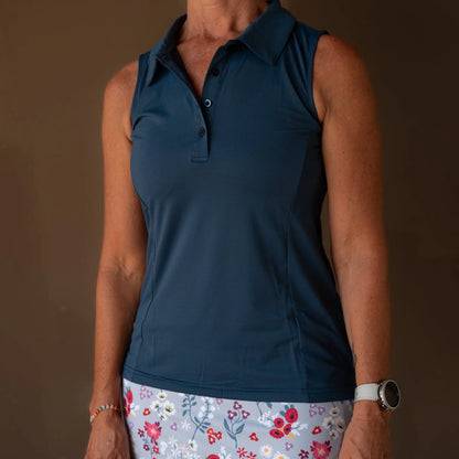 Ladies Sleeveless Polo - gmaxx