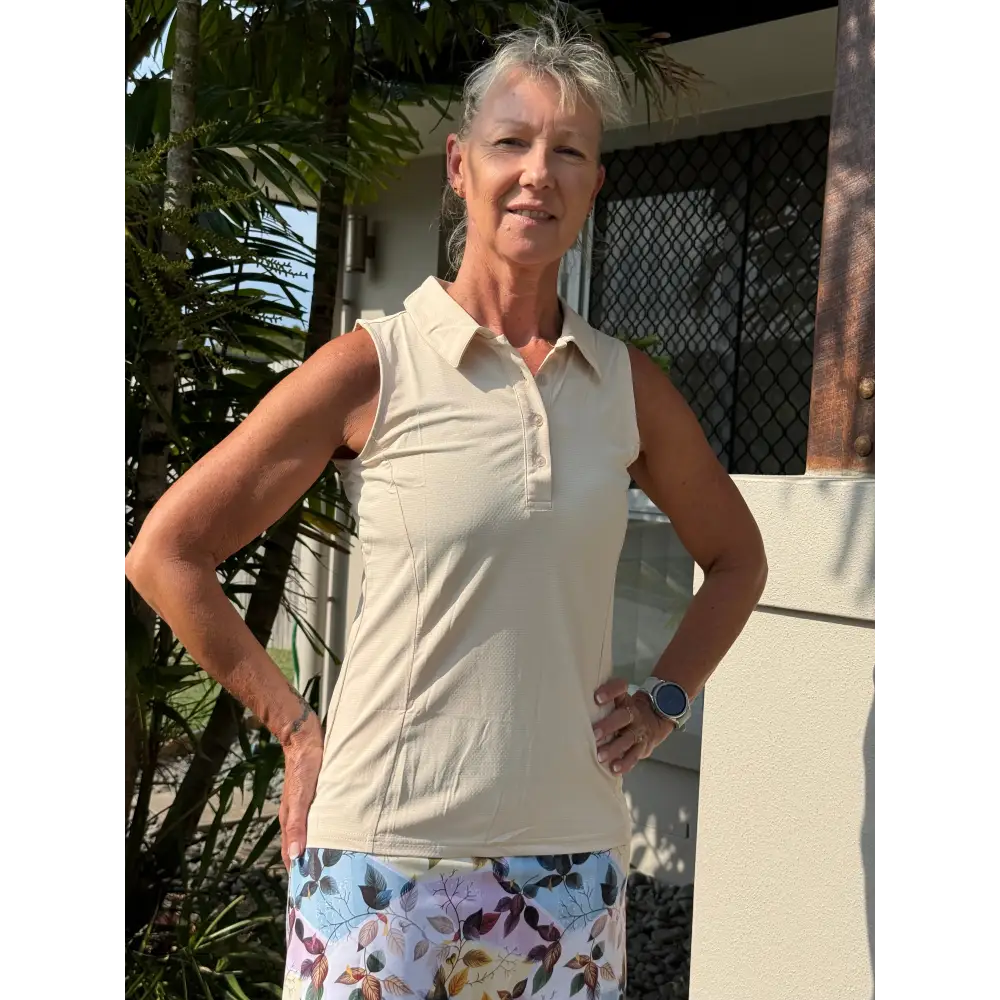 Ladies Sleeveless Polo - Shirts & Tops