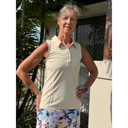 Ladies Sleeveless Polo - Shirts & Tops