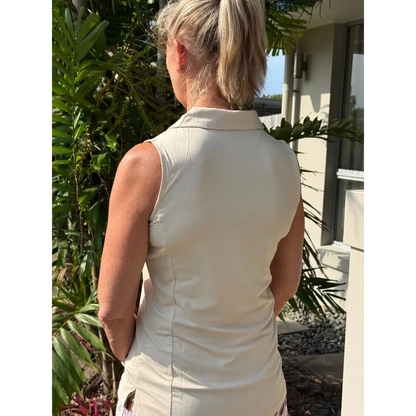 Ladies Sleeveless Polo - Shirts & Tops