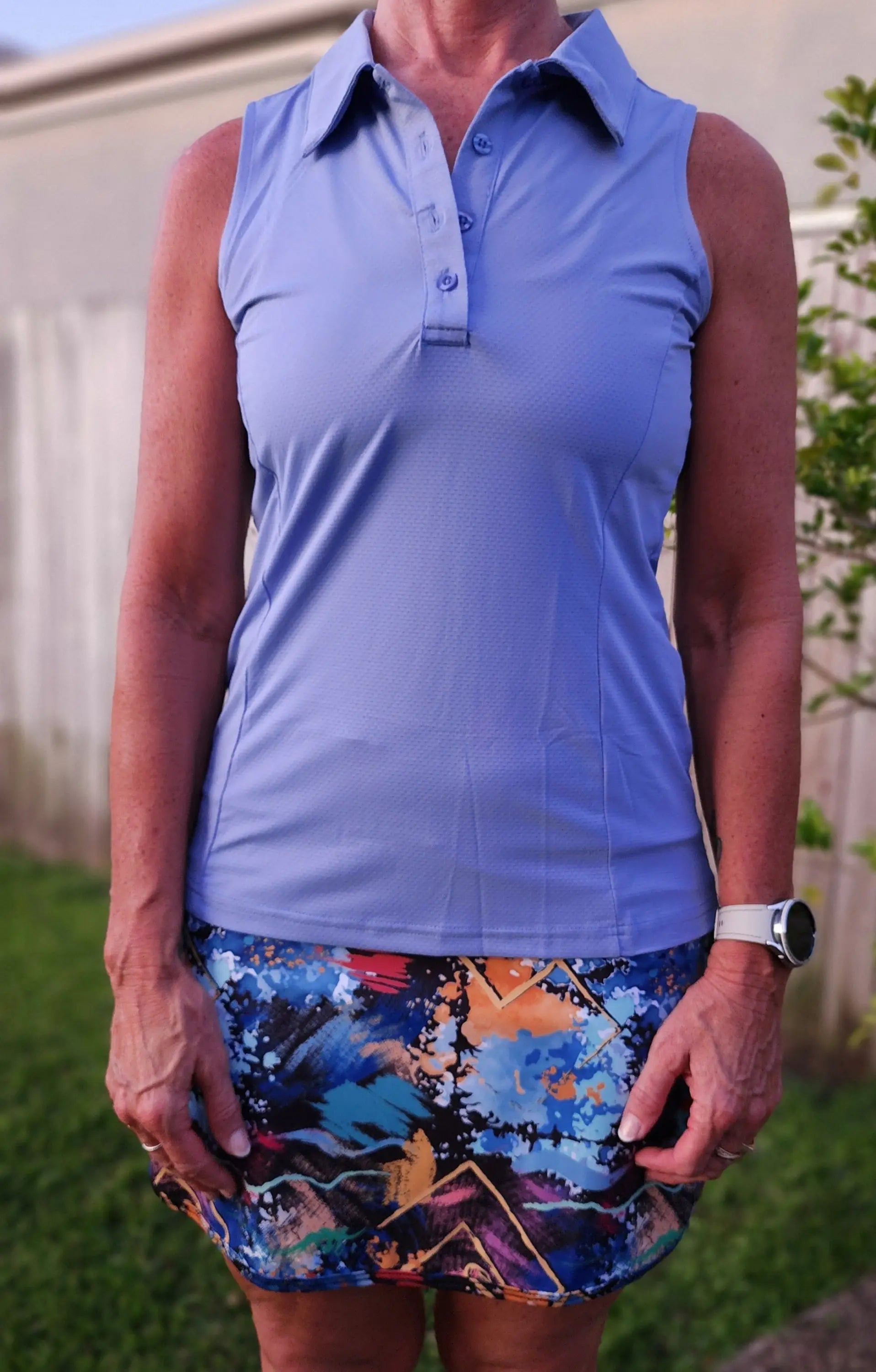Ladies Sleeveless Polo - gmaxx