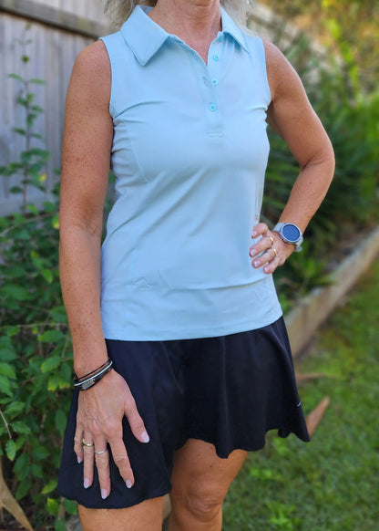 Ladies Sleeveless Polo - gmaxx