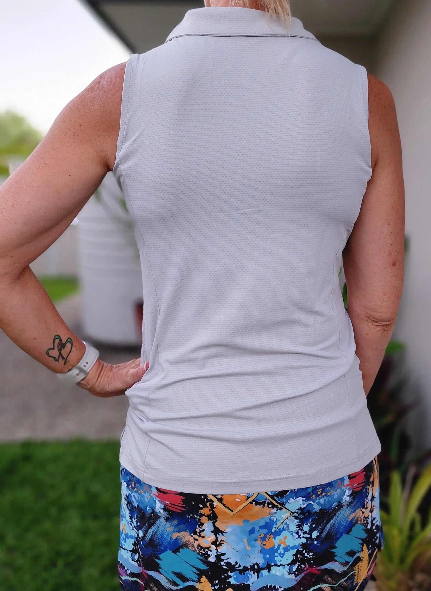 Ladies Sleeveless Polo - gmaxx