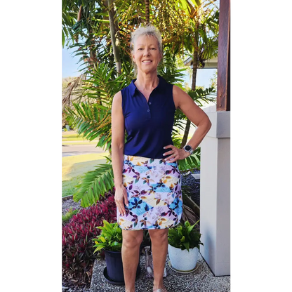 Laini Longer Skort with Pockets - amazing floralm design. XS - Skorts