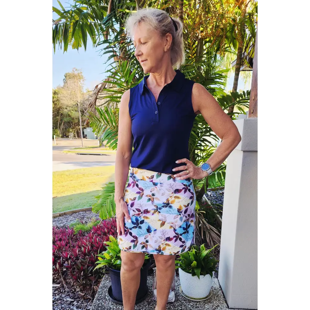 Laini Longer Skort with Pockets - amazing floralm design. XS - Skorts