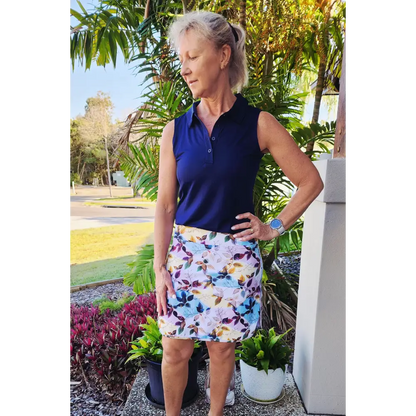 Laini Longer Skort with Pockets - amazing floralm design. XS - Skorts