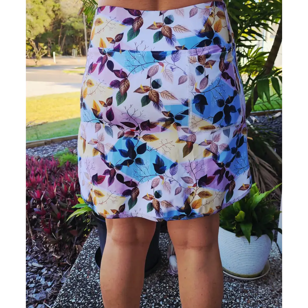 Laini Longer Skort with Pockets - amazing floralm design. XS - Skorts