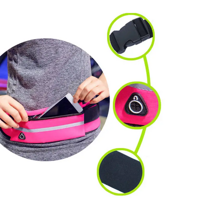 A lay flat design for Active People. Made from neoprene, these low profile bags feature a waterproof Zip, A key Pocket and a port for headphones. The main pocket easily fits the larger style phones that are popular today. These bags fit snugly against the waist. Assorted colours available