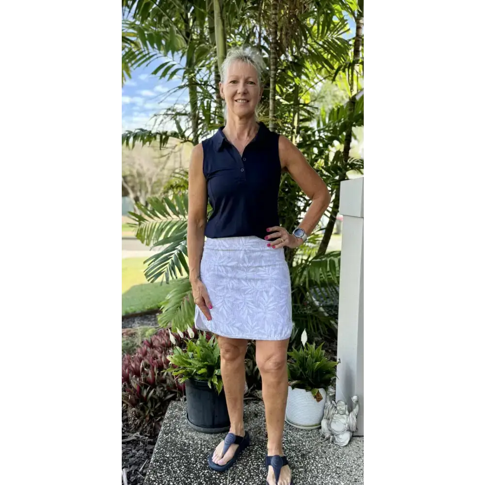 Liza - Longer Skort with Pockets - for golfers sand Lawn Bowls