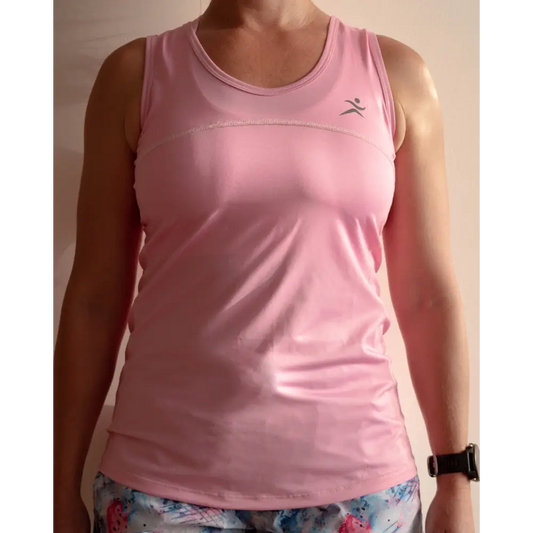 Lolly Pink Full Back Singlet - Activewear