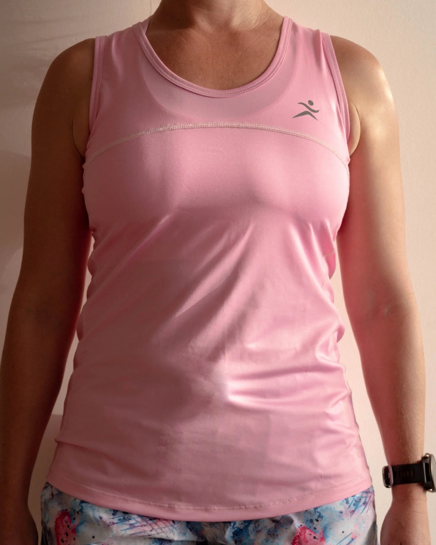 Lolly Pink Full Back Singlet - Activewear