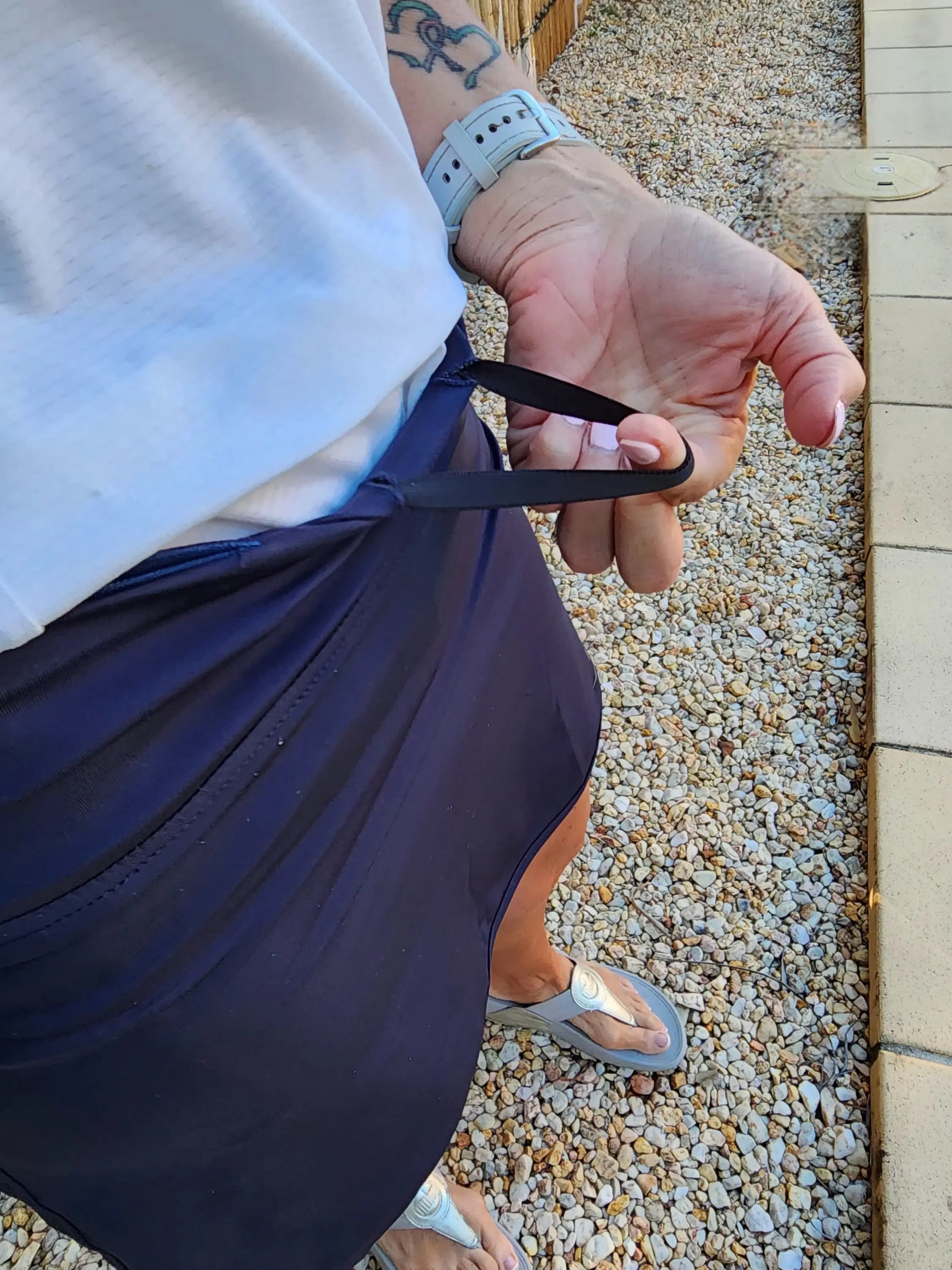 Navy Longer Skort with Pockets - Skorts