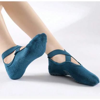 Non Slip Yoga Socks - Teal - Socks