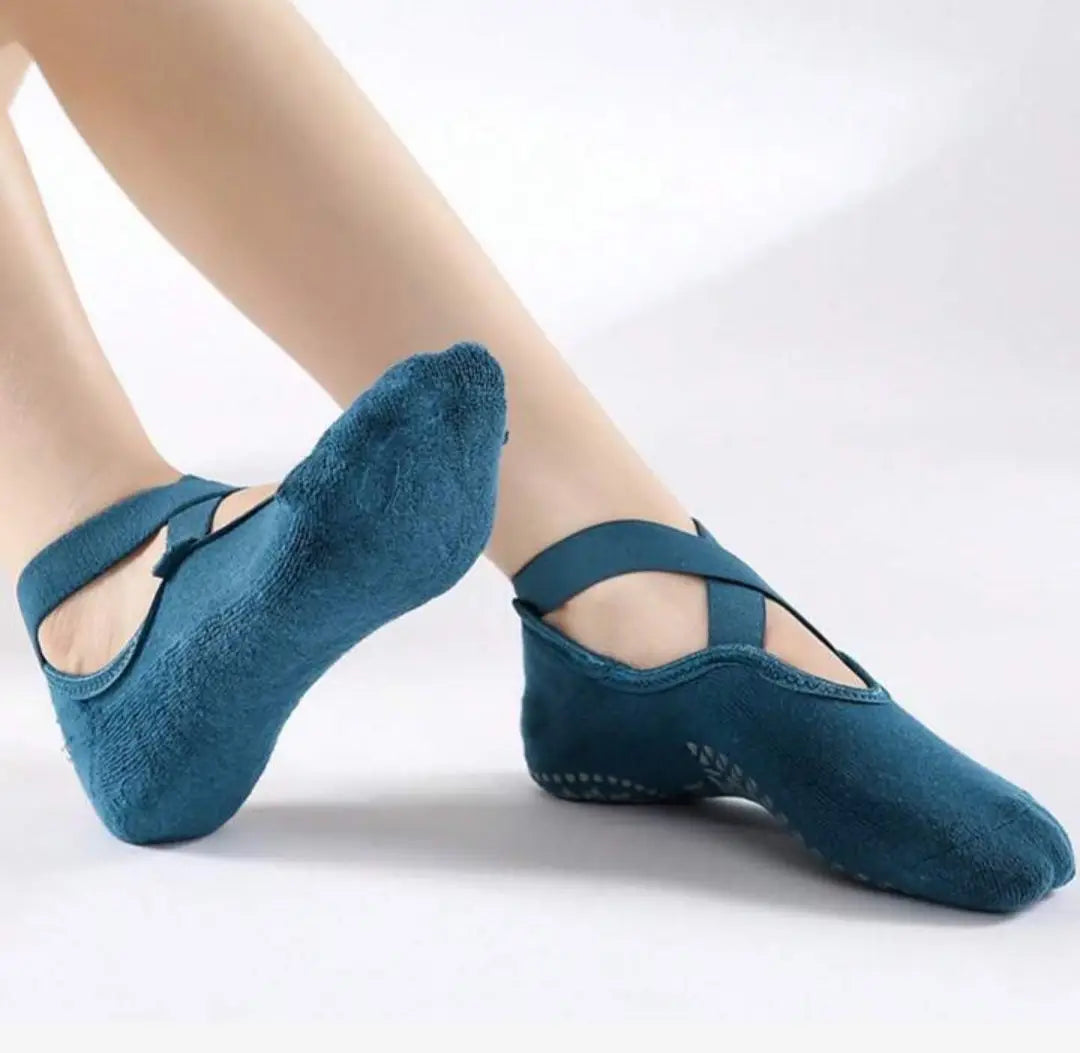 Non Slip Yoga Socks - Teal - Socks