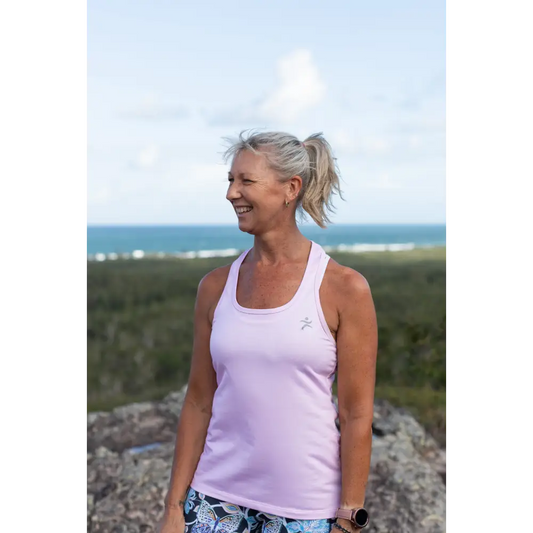 Gmaxx Baby Pink Strappy Back Sports Top