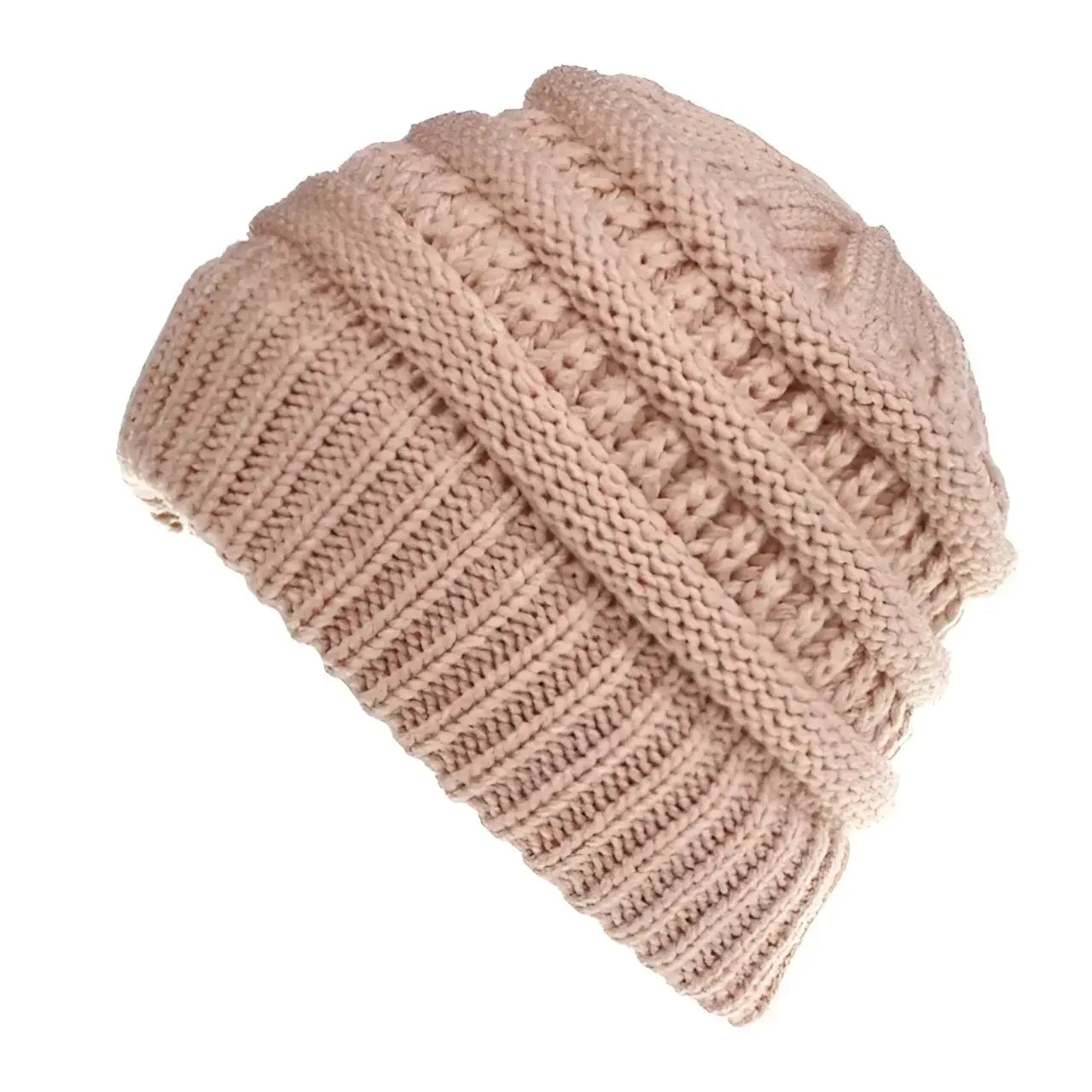 Pony Tail Beanies.. Assorted Colours. - gmaxx