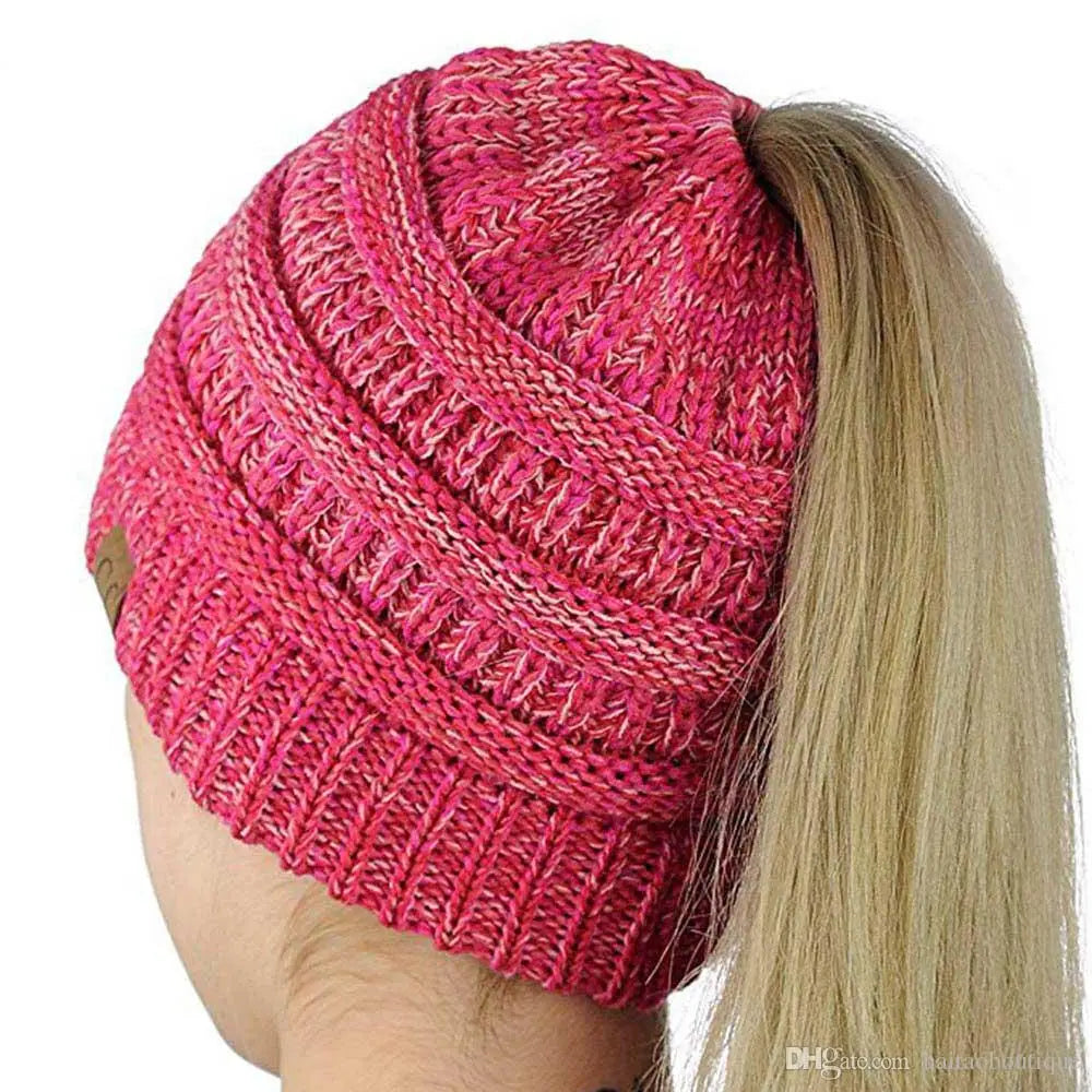 Pony Tail Beanies.. Assorted Colours. - gmaxx