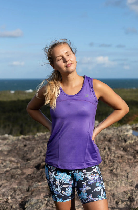 Purple Full Back Singlet XS-XXXL - gmaxx