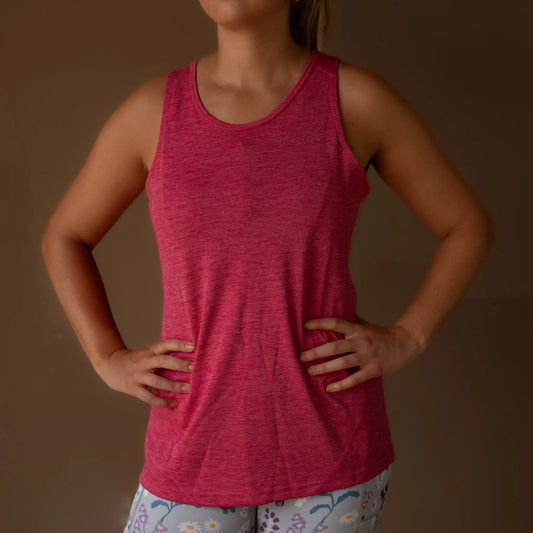 Ramo Challenger Singlet - 8 / Pink Marle - Ladies Sports Tops