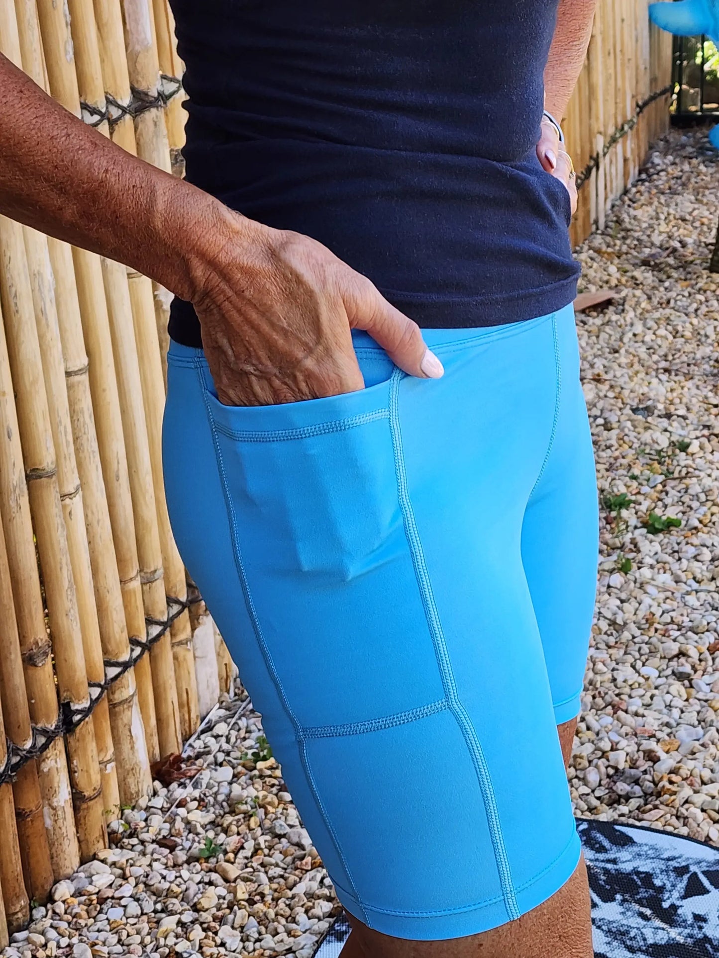Sky Blue Bike Short - shorts
