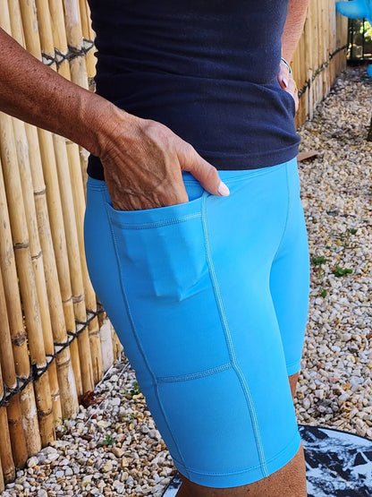Sky Blue Bike Short - shorts