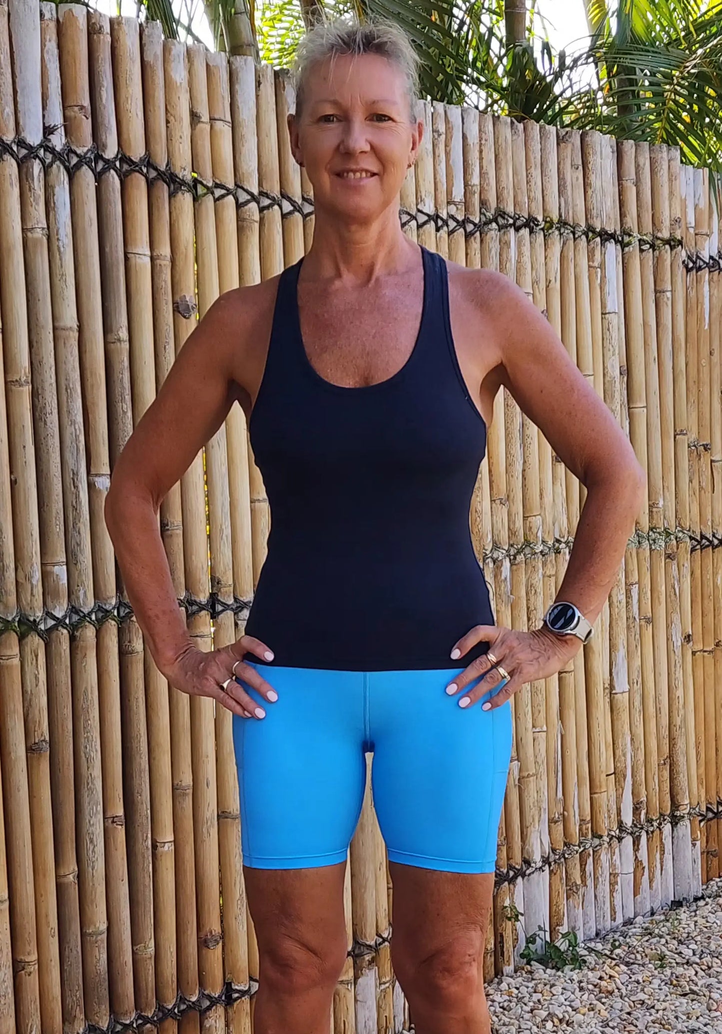 Sky Blue Bike Short - shorts