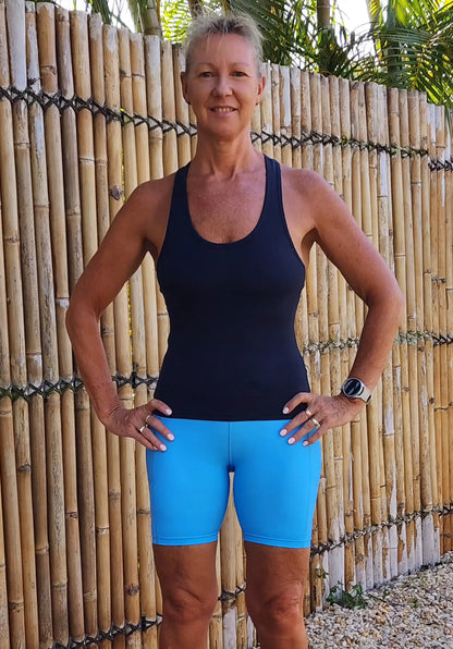 Sky Blue Bike Short - shorts