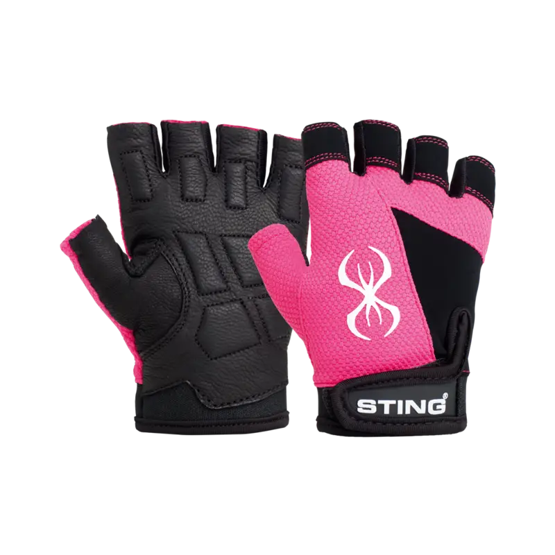 STING VX1 Ladies Training and Exercise Gloves. Pink and Blue. - gmaxx