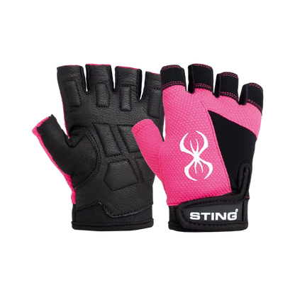 STING VX1 Ladies Training and Exercise Gloves. Pink and Blue. - gmaxx