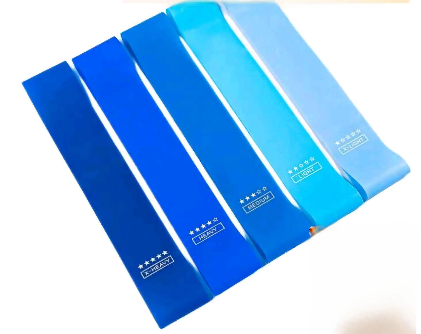 STRETCH Resistance Bands - 5 Pack - Blue - Yoga Accessories
