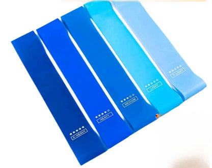 STRETCH Resistance Bands - 5 Pack - Blue - Yoga Accessories