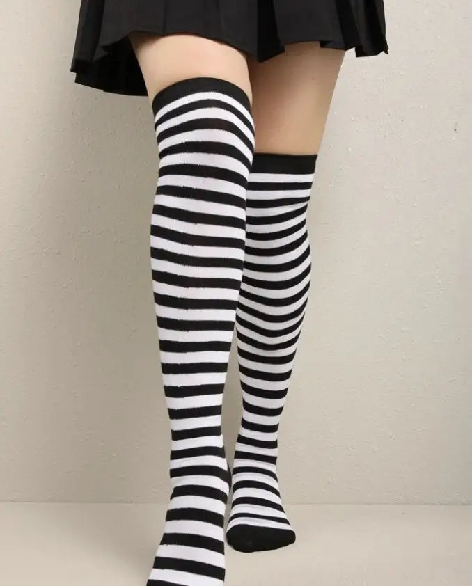 Thigh High Assorted Coloured Socks - gmaxx