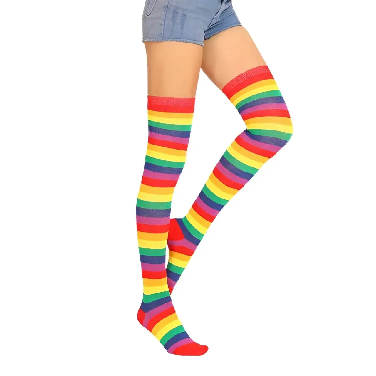 Thigh High Assorted Coloured Socks - gmaxx