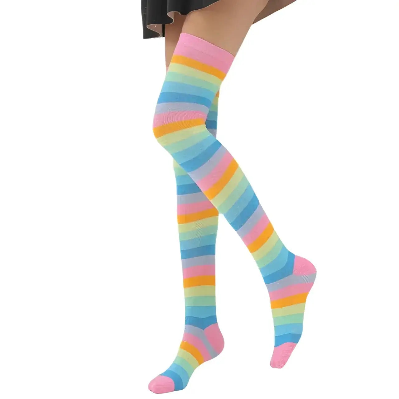 Thigh High Assorted Coloured Socks - gmaxx