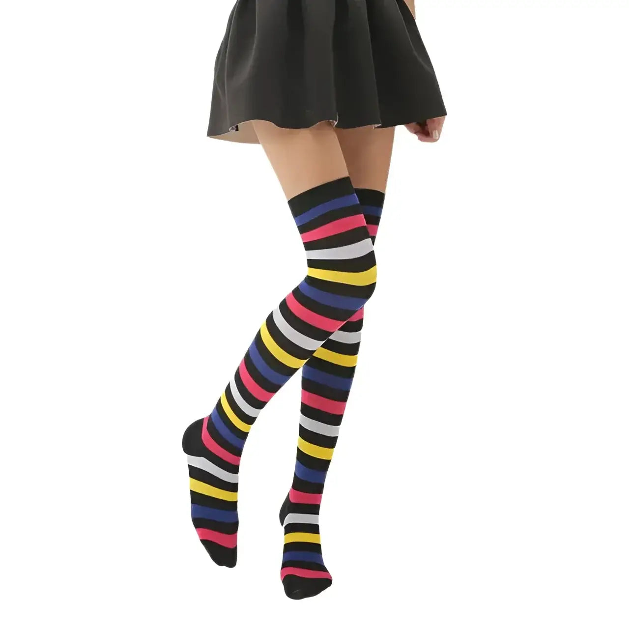 Thigh High Assorted Coloured Socks - gmaxx
