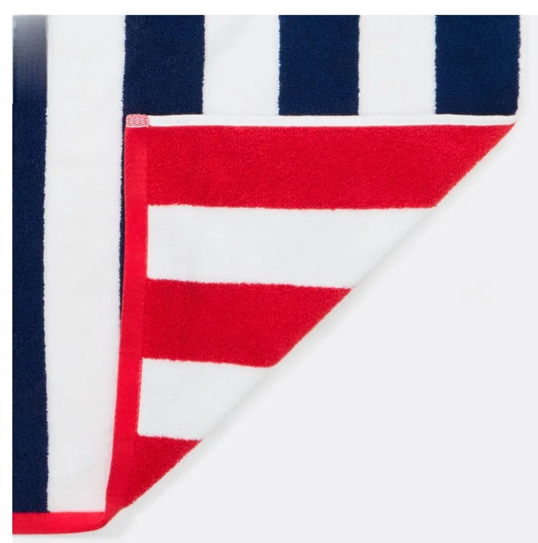 Wave Zone Reversable Beach Towels - Navy/Red Stripe - Accessories