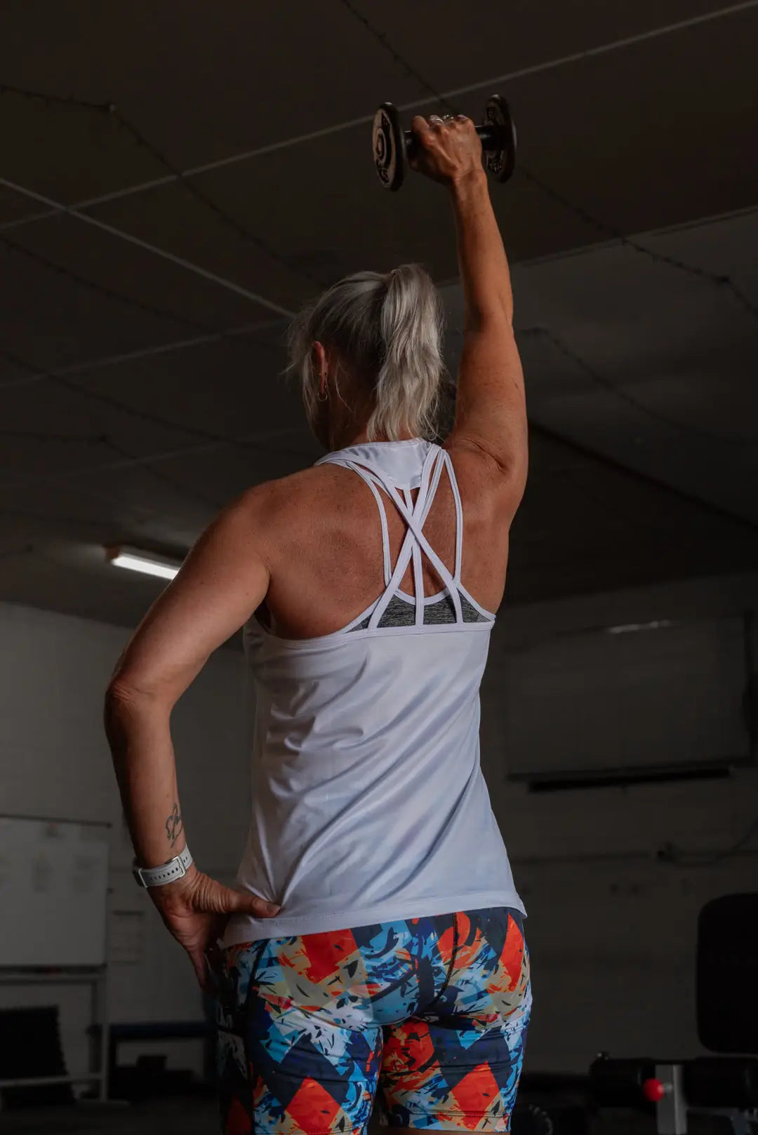 White Strappy Back Sports Top - gmaxx