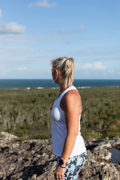White Strappy Back Sports Top - gmaxx