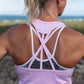Gmaxx Baby Pink Strappy Back Sports Top