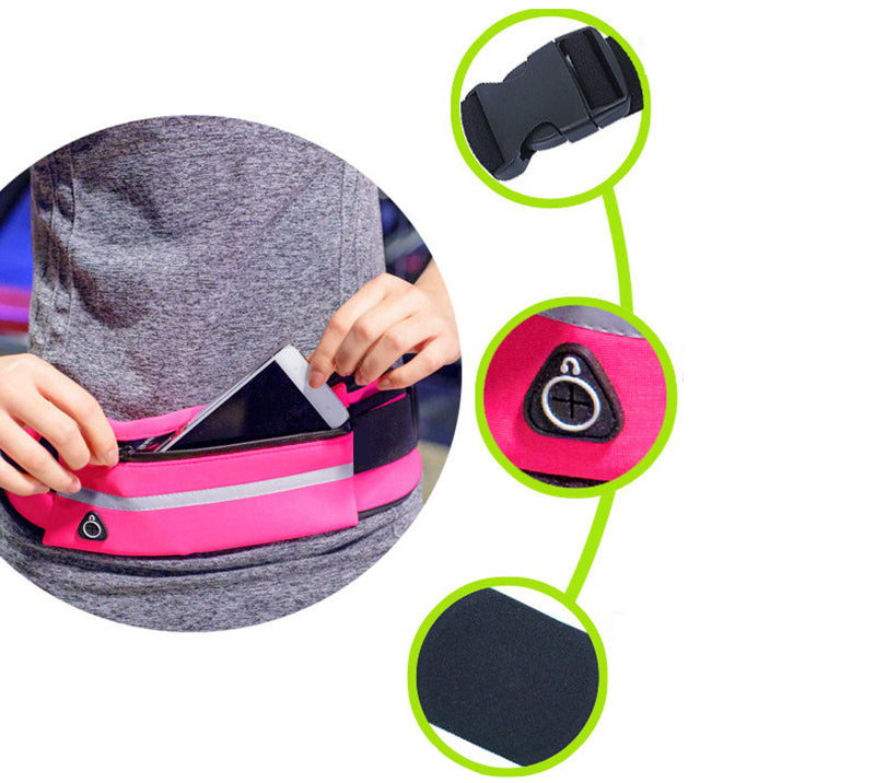 A lay flat design for Active People. Made from neoprene, these low profile bags feature a waterproof Zip, A key Pocket and a port for headphones. The main pocket easily fits the larger style phones that are popular today. These bags fit snugly against the waist. Assorted colours available