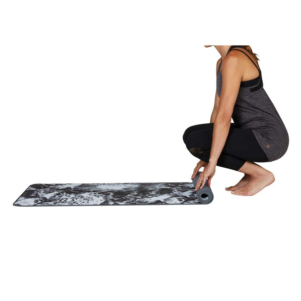 Gaiam Performance Premium Support 6mm Yoga Mat Black Marble