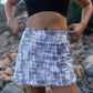 Gmaxx Black and White Skort in a washed and faded vintage look. Built in shorts have Pockets