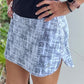 Gmaxx Black and White Skort in a washed and faded  vintage look
