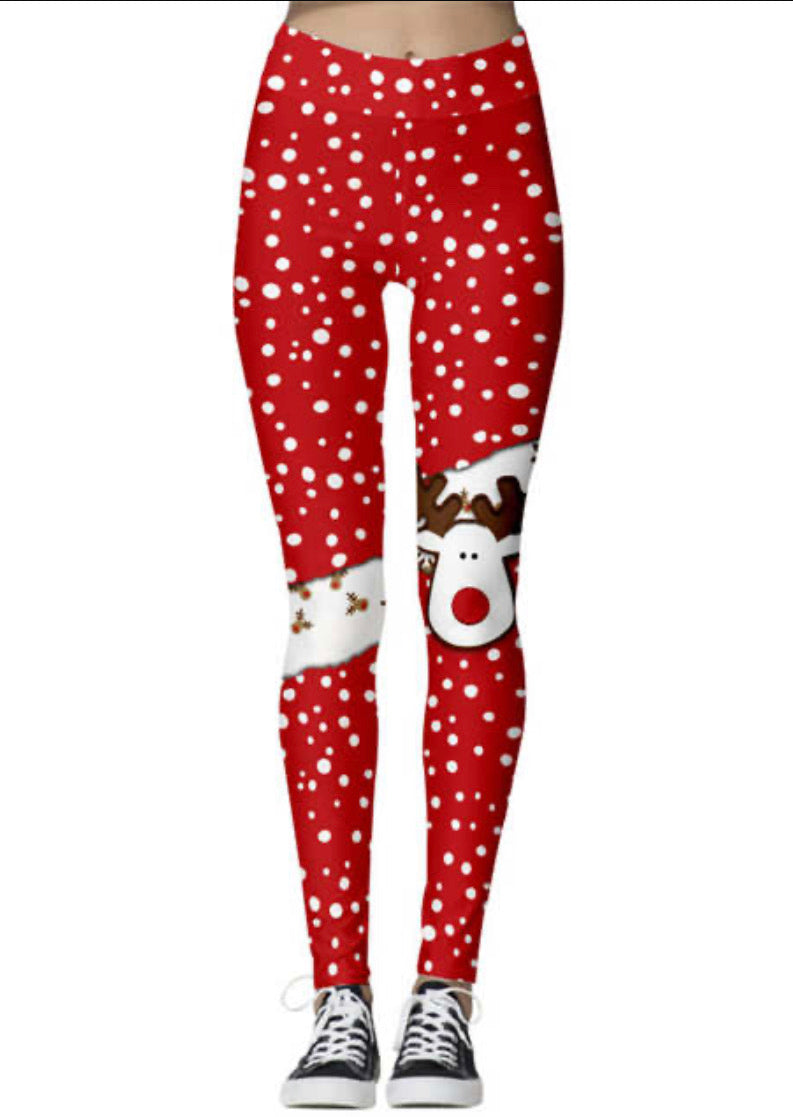 Gmaxx Christmas reindeer/snowflake leggings